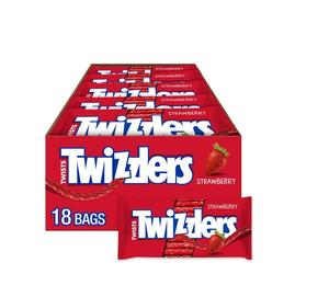 Vente en gros de bonbons à la réglisse Twizzlers, torsades aux fraises 2.5oz (paquet de 18) - Product Image 1