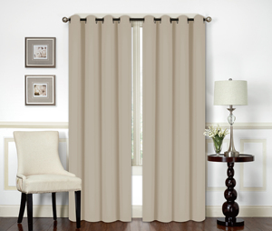 Solid Thermal Insulated Reduce Noise Blackout Rose Gold Minimalist Window <b>Curtains</b> for Living Room Bedroom - Product Image 1