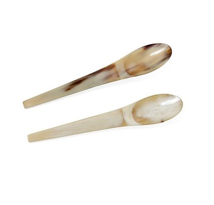 Couverts cuillère à salade Folk fait à la main corne résine couverts cuillère ustensiles de cuisine accessoire de table outil léger - Product Image 2