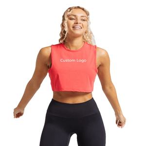 Camiseta sin mangas de gimnasio para mujer, diseño personalizado, venta al por mayor - Product Image 1