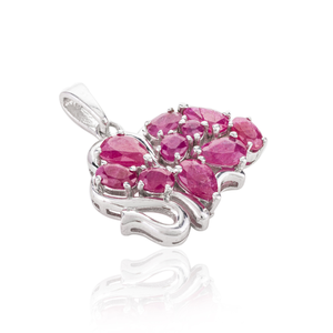 Productos de Venta caliente 100% colgante con forma de elefante de rubí rojo Natural para mujer regalo de cumpleaños para ella 925 joyería fina de plata sólida - Product Image 3