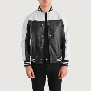 Chaqueta Varsity de Cuero Vacuno Genuino, Impermeable y Ecológica para Hombre, Venta al Por Mayor con Logotipo Personalizado OEM al Mejor Precio en Pakistán - Product Image 3