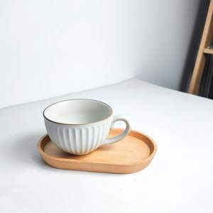 Plateau de restauration élégant en bois avec des couleurs naturelles plateaux de service décoratifs en bois pour café et thé - Product Image 6