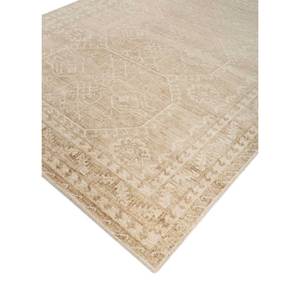 พรมไหมพรมถักมือขนาดใหญ่ Jaipur Rugs รุ่น ZA PKWL-4006 สีเทียมเบจ-น้ำตาลลายเมดัลเลียนแบบจิ๊กซอว์ สำหรับตกแต่งห้องนั่งเล่นในบ้าน - Product Image 2