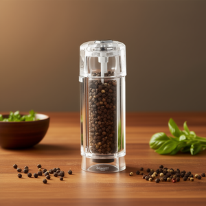 Moulin à poivre transparent Bisetti TORINO 9820 de 15 cm avec un design durable pour un pimentage facile - Product Image 3