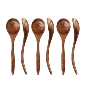 Cuillère à riz en bois personnalisée en gros ustensiles cuillère spatule ensemble acacia bois massif antiadhésif casserole cuillères en bois. - Product Image 4