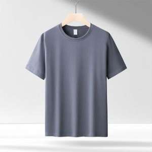 Wholesale 100% Cotton <b>Tshirts</b> For Men Half Sleev Round Neck Sustainble <b>Tshirt</b> Regular Fit Sweat Absorbent <b>Tshirts</b> With Logo - Product Image 5
