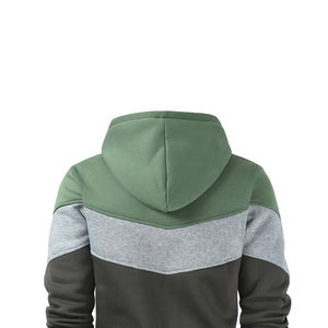 Sweat-shirt à capuche en polyester/coton imprimé personnalisé avec fermeture éclair - Product Image 3