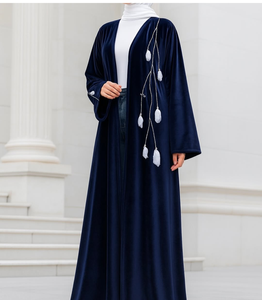 Abaya de Lujo para Mujer, Diseño 2026, Abaya Larga Modest Premium con Elegante Trabajo de Cuentas y Bordado con Hilos Finos - Product Image 3
