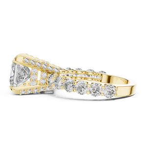 Anillo de Oro de 14K con Diamante Cultivado en Laboratorio de 3.75ct, Corte Princesa, Engaste de Garras, Estilo Clásico, para Compromiso, Boda, Aniversario o Fiesta para Mujer - Product Image 2
