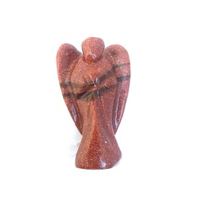 Vente en gros de grès rouge naturel de 1 pouce de cristal sculpté ange semi-précieux fait à la main agate artisanat pierre précieuse chakra ange de guérison - Product Image 1