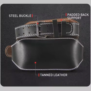 Cinturón de Cuero para Levantamiento de Pesas, para Entrenamiento de Peso Muerto y Ejercicio en el Gimnasio, Duradero y Personalizable - Product Image 2