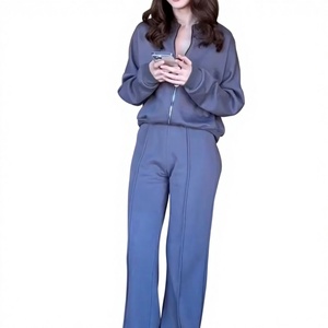 ชุดเซ็ตแจ็คเก็ตซิปสีใหม่ประจำปี 2025 สำหรับผู้หญิง คอลเลคชั่น Fall Drop ชุดออกกำลังกาย 2 ชิ้น ชุดเลกกิ้งโยคะ ฟิตเนส กีฬา - Product Image 1