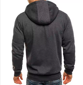 Sweat à capuche zippé 100 % coton molletonné pour homme, logo personnalisé brodé, impression numérique décontractée, couleur unie, écologique, respirant, coupe classique - Product Image 3