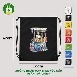 Truong Gia <b>Drawstring</b> <b>Backpack</b> Canvas 35x42cm Waterproof Printed Casual Daily Use - Product Image 1