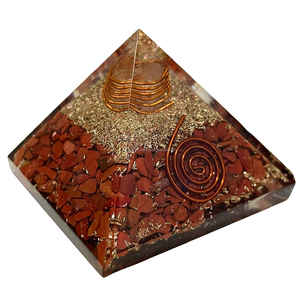 Natural Red Jasper <b>Orgonite</b> <b>Pyramid</b> | Crystal Energy Healing Decor | Bulk Supply - Product Image 2