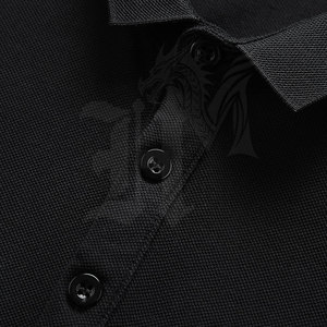 Daily Wear Modern Fit Men Solid Knitted Golf for Shirts Moisture Control Stretch for Outdoor Training and Casual Weekends - Product Image 3