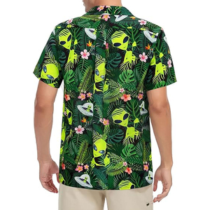 เสื้อเชิ้ตฮาวายลายดอกไม้ระบายอากาศได้ดีสำหรับผู้ชาย แขนสั้น ติดกระดุม ดีไซน์แปลกใหม่ เหมาะสำหรับใส่ไปเที่ยวทะเลในช่วงวันหยุดฤดูร้อน สไตล์ฮาวาย - Product Image 3