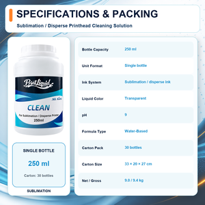 PrinthLiquid 250ml Solución de Limpieza para Cabezales de Impresión de Tinta de Sublimación y Dispersión, Limpiador de Cabezales de Impresora Textil - Product Image 4