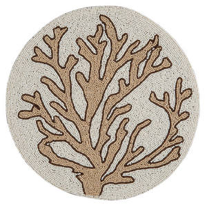 แผ่นรองแก้วลูกปัดสีดำและสีเงินสำหรับวางบนโต๊ะแผ่นรองแก้วถ้วยน้ำชาผู้จัดจำหน่ายและผู้ค้าส่งจากอินเดีย - Product Image 6