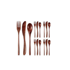 Ensemble de couverts à main en bois de qualité supérieure personnalisé de haute qualité pour enfants couteau fourchette cuillère à prix abordable - Product Image 5