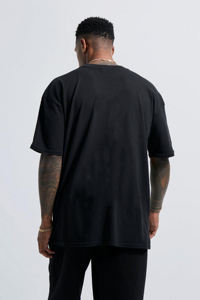 Venta al por mayor de camisetas de hombre de color negro sólido 100% algodón logotipo impreso personalizado peso pesado de talla grande camiseta de hombre transpirable de gran tamaño - Product Image 2