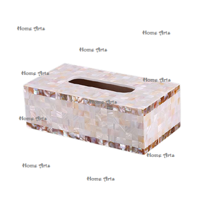 Caja de pañuelos de trabajo de nácar hecha a mano, caja de servilletas de tamaño personalizado de calidad superior para uso en fiestas de oficina - Product Image 5