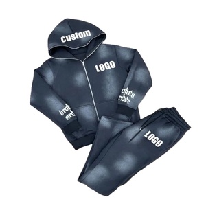 Venta caliente de calidad superior Hombres zip up Sun faded Ropa deportiva Ropa transpirable Chándales Ropa de invierno para adultos Jogging Sets - Product Image 2