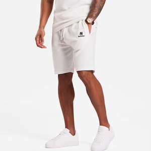 ชุดเสื้อผ้าถักนิตติ้งแนววินเทจสำหรับผู้ชาย-เสื้อยืดแขนสั้นและกางเกงขาสั้นซับเหงื่อ2ชิ้นตามสั่งฤดูร้อน - Product Image 4