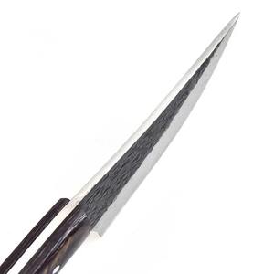 Cuchillo desollador de acero al carbono personalizado hecho a mano con madera Pakka y Funda de cuero compatible con OEM - Product Image 3