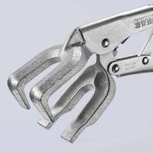 Pinzas de sujeción para soldadura Knipex con acabado de zinc brillante, para sujetar de forma segura materiales planos de secciones laterales, soportes para soldadura de productos - Product Image 3