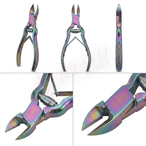 Professional Nail Nipper Heavy Duty Rainbow Stainless Steel Nail Nipper Manicure Pedicure <b>Cuticle</b> <b>Tool</b> Salon Use - Product Image 2