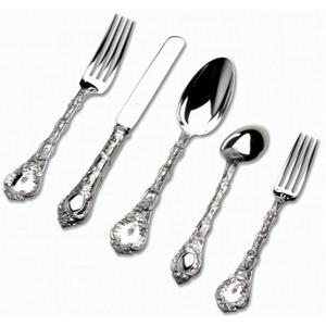 Ensemble de couverts en acier inoxydable de qualité supérieure nickelé avec poignée en relief doré ensemble de couverts ensemble d'ustensiles de cuisine royaux - Product Image 2