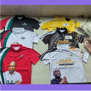 Vente en gros Polo d'équipe de golf pour hommes et femmes Impression personnalisée Logo Polyester doux Coton Perles courtes T-shirts en relief - Product Image 2