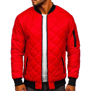 แจ็คเก็ตพัฟเฟอร์ผู้ชายแบบเบา ดีไซน์ตามสั่ง OEM ลายควิลท์เพชร สำหรับฤดูหนาว อุ่น ระบายอากาศ กันลม ผลิตจากโพลีเอสเตอร์ สไตล์ลำลอง - Product Image 1