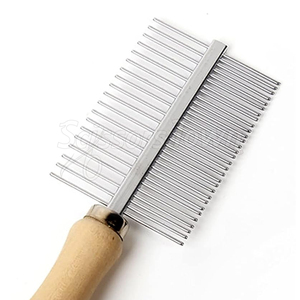 Peigne de toilettage personnalisé pour animaux de compagnie en acier anticorrosion avec poignée confortable - Product Image 5