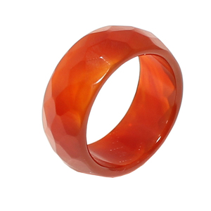 Romantic Trendy Agate Natural Stone <b>Ring</b> 18K Gold & Rhodium Plated <b>Titanium</b> Inlay Gift - Product Image 1