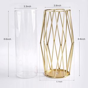 Best Price Elegant Decorative Metal Flower Vase for Home & Garden Decor for Fresh or <b>Dried</b> Flowers - Product Image 6