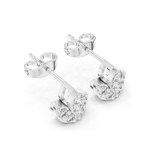 ต่างหูเพชรทรงดอกไม้ 0.36 กะรัต เพชรแล็บคัท ความใส VVS-VS ทอง 18KT, 14KT, 10KT และเงิน 925 ทองชมพู ทองเหลือง ทองขาว - Product Image 6