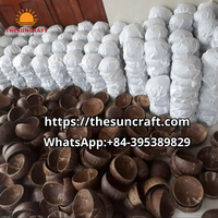 Vajilla de Cuenco de Coco Natural Hecha a Mano, Más Vendida, Tradicional, Tropical, Nueva, Pulida y Aceitada