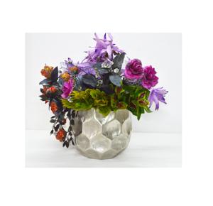 Premium Fancy Aluminum Nickel Plated Indian Classic Look Flower <b>Vase</b> Metal Design Premium Colourful Home Wedding <b>Decoration</b> <b>Vase</b> - Product Image 6