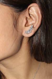 ต่างหูเพชรโมอิสซาไนต์ทรงหลากหลาย งานฝีมือสุดหรูจาก VABS DIAMOND เงินแท้ 925 ชุบทอง 18K ดีไซน์คลาสสิก คุณภาพเยี่ยม - Product Image 6