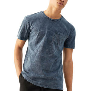 Camisetas de lavado ácido de precio barato de calidad premium para hombres, camiseta de lavado ácido de gran tamaño de algodón 100% de manga corta para hombres - Product Image 1