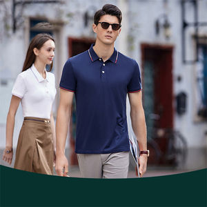 Algodón CVC de Alta Calidad para Camisetas de Verano, Tejido Sólido, Transpirable, de Secado Rápido, Unisex, con Logotipo Bordado Personalizado para Camisetas de Golf para Hombre - Product Image 3