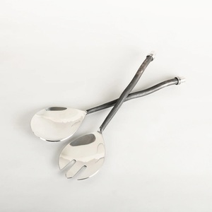 โรสโกลด์ใหม่ชุบโลหะเซิร์ฟเวอร์สลัดรูปลักษณ์ใหม่สลัดช้อน Ad ส้อมชุดใหม่ล่าสุด Flatware โลหะช้อนและส้อม - Product Image 4