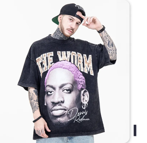 เสื้อยืดคอสูงแขนสั้นทรงหลวมพิมพ์ลายโลโก้ผ้าคอตตอนหนานุ่มไซส์ใหญ่พิเศษ 6XL สำหรับผู้ชาย รับผลิตตามสั่งขายส่ง - Product Image 6