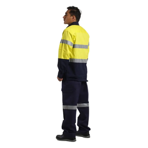 Vente chaude Vêtement de travail unisexe haute visibilité résistant au feu en polyester personnalisé pour tous les types de raffineries de pétrole, veste et pantalon - Product Image 4