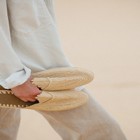 Vente en gros de raphia marocain fait main à bas prix pour sandales, chaussures tissées écologiques pour femmes et hommes, printemps, haute qualité, commande en gros
