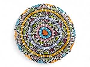 Posavasos con cuentas hechos a mano-Posavasos bohemios con respaldo de poliéster (4x4 pulgadas) - Product Image 2