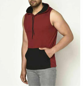 Venta superior Su propio logotipo Nuevo estilo Estilo único GYM Sudadera con capucha Cliente Precio bajo Gimnasio Sudaderas con capucha sin mangas Hombres - Product Image 3